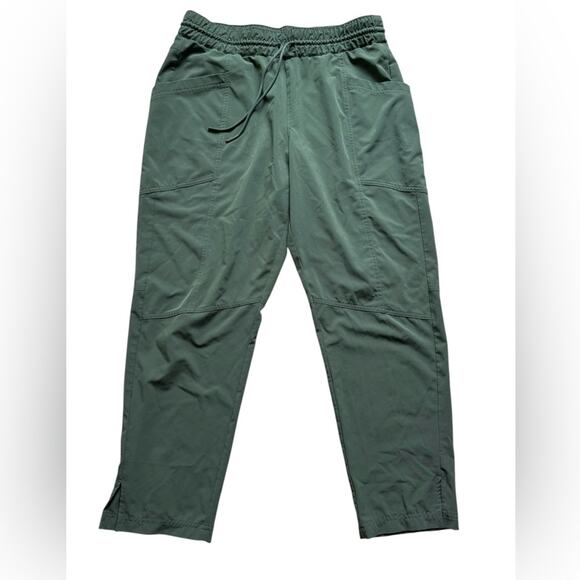 L.L. Bean Womens Venture Stretch Woven Ankle pant green size large - Picture 1 of 7